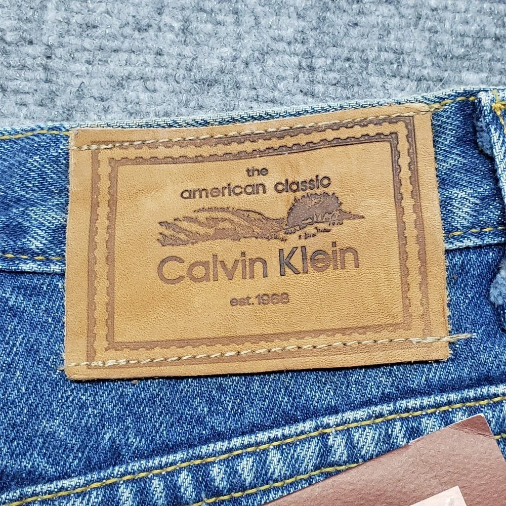 Vintage Calvin Klein Denim Jeans Womens 10 Blue Solid High Rise Union Made USA